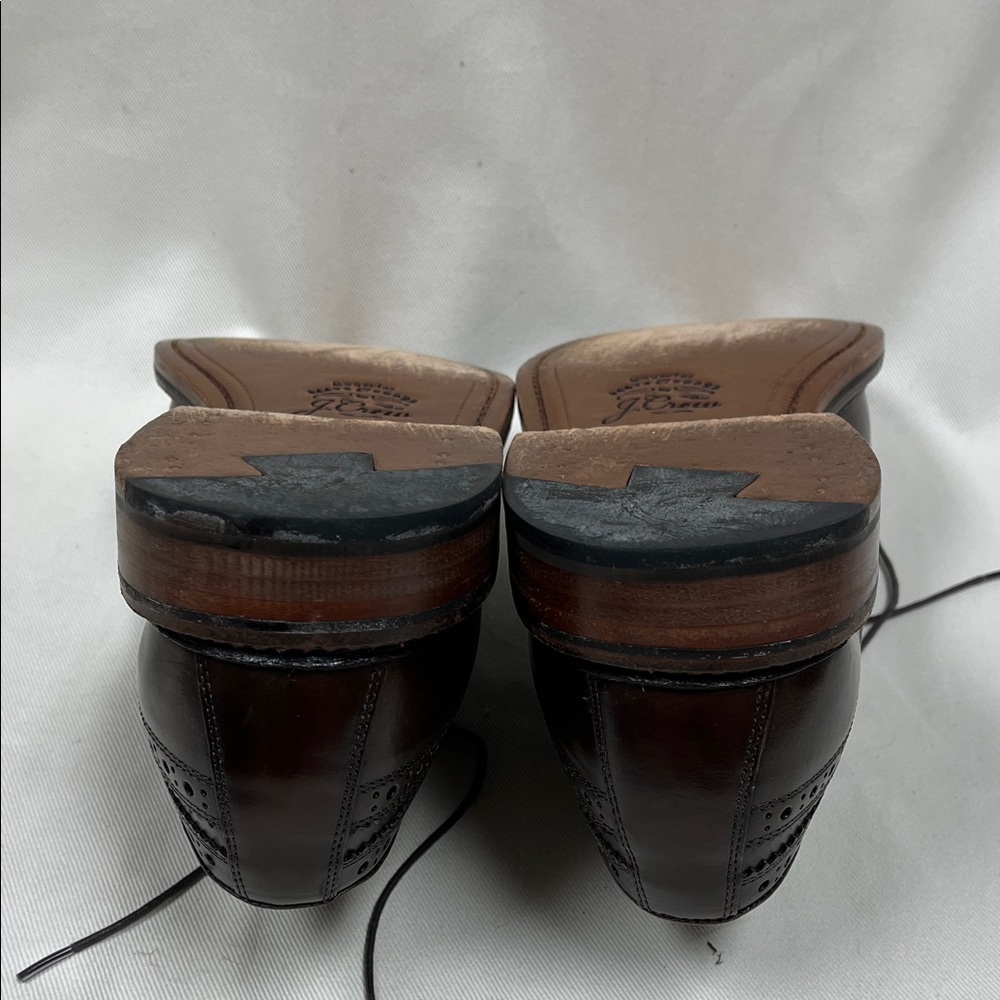 J. Crew Ludlow Dark Brown Leather Oxfords size 10D - Picture 8 of 9